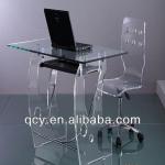 Manufacture high quality clear acrylic computer table-D-D001