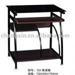 MDF modern glass metal computer desksCX-CD-124