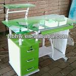 modern tempered glass computer desk with low price-HW-CT009