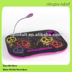 colorful laptop desk with LED light and cushion