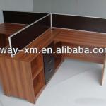 Wooden office workstation with shelf and drawers UW-D007