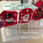[JOY] christams chair back cover, with snowman sanat reindeer-zmch004