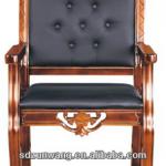 straight back with wooden relief part church chair