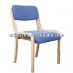 wooden visitor chair with armrest