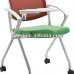 new style mesh training chair with writing pad and wheels