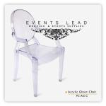 Color victoria/louis ghost chair with arm/ plastic ghost chair