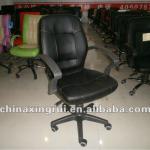 China modern compact small black leather and metal tube legs swivel commercial office chair,task chair