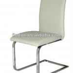 Solid sled-style steel frame leather office chair
