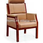 modern design high back wooden PU leather conference chair