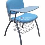 Fabric Cover Conference Chair With Writing Tablet For Training Room-EY-212