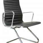 chromed metal frame chair