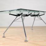 modern tempered glass conference table 923#-923#