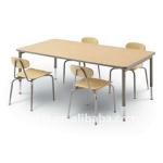 Meeting table, 4 seat dining table, wooden dining table