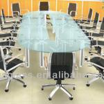 round glass conference tables