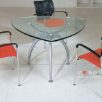 glass office table,office table with glass top,modern glass top office table design-BC-30