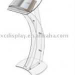 Floor standing clear acrylic lectern - 1220mm high