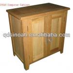 solid oak 2 door computer cabinets/wooden cabinets