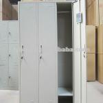3 doors stainless steel storage chest for worker-FCL-017
