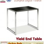 office coffee table with chrome frame ( office table 003) modern stylish coffee table in office-office table 003