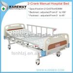 Hot sale 2 Cranks Manual Hospital Bed