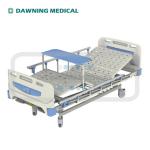 CE Cheap Medical Hospital Beds, Stainless Steel Side Rails Double Crank Manual Ward Bed