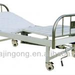 A-37 Double function steel hospital bed, manual patient bed-A-37