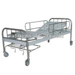 Economy stainless steel With four castors Manual rolling Three folding ward bed