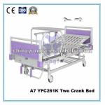 2 cranks manual hospital bed