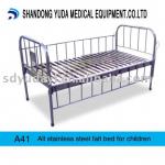 Stainless steel flat bed child hospital bed medical bed-A41