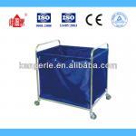 Stainless steel hospital trolley for waste