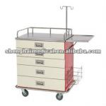 Stailess steel top 5 drawers Medicine trolley/Medicine cart