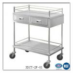 Three Layers Stainless Steel Medical Cart-XDCT-2F-01