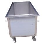 Stainless steel trolley for laundry