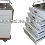 Hospital stainless steel medical cart used medication trolley cart