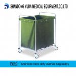 Stainless steel linen trolley hospital trolley