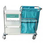 high quality oem stainless steel hospital laundry trolley with bag-MC-001
