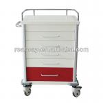 stainless steel hospital wards trolley with drawers