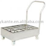 Stainless steel dual-purpose trolley for water