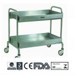 B15 Stainles Steel Medication for Emergency Trolley with Double Tray