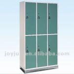 6-door hospital cupboard with stainless steel base for clothes