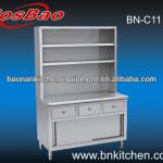 Stainless steel medical cabinet with drawers &amp; shelves