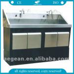 hot sale!AG-WAS008 stainless steel hospital Hand Washing Sink for 2 person