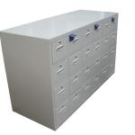 stainless steel metal pharmacy cabinet with 24 drawers