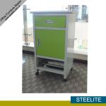 Hospital Furniture Bedside mobile steel locker / hospital and medical supply / one door hospital ward cabinet with 1 drawer