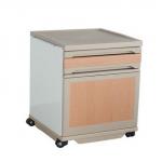 ABS bedside locker with four castors