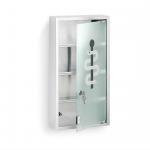 Medicine cabinet lockable frosted glass door