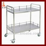 The doctor use metal 2 layer mobile medical trolley for hospital furniture-HH-HT004