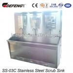 Good price ! SS-03C free standing steel sink for 3 person