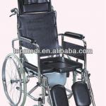 Foldable chromed steel deluxe commode chairs