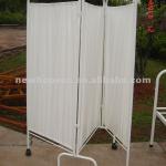 Portable popular Medical Steel Ward Foldable Bed Screen with wheel